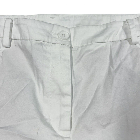 Talbots Women's White "Perfect Skimmer" Pants Size 14P Capris Culottes Ankle - Picture 5 of 7